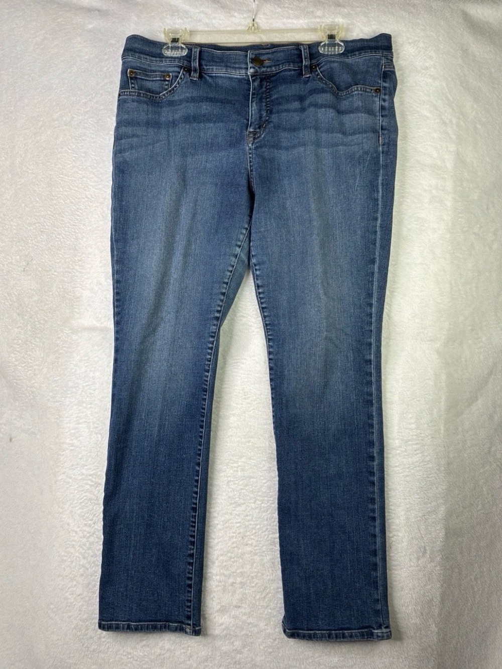 Ralph Lauren Women's Straight Leg Jeans in Classic Blue Wash